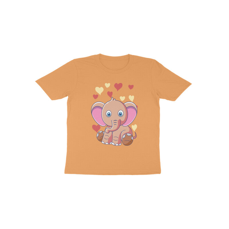 Toddler Half Sleeve Round Neck Tshirt – Cute Elephant puraidoprints