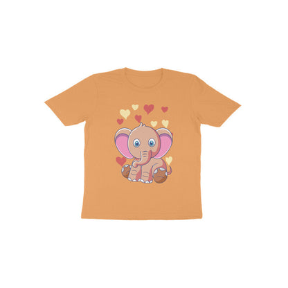 Toddler Half Sleeve Round Neck Tshirt – Cute Elephant puraidoprints