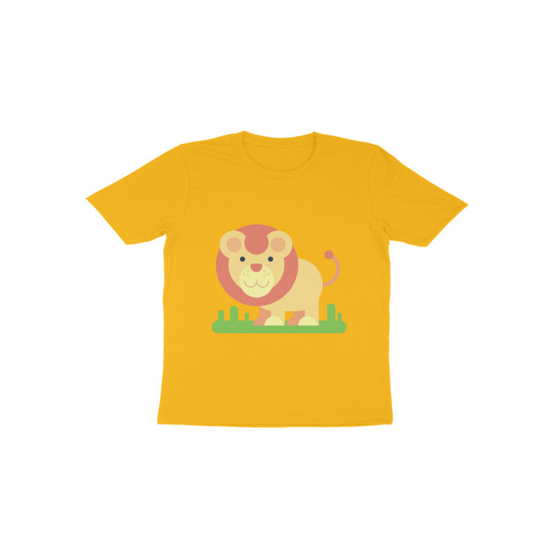 Toddler Half Sleeve Round Neck Tshirt – Cute Lion puraidoprints