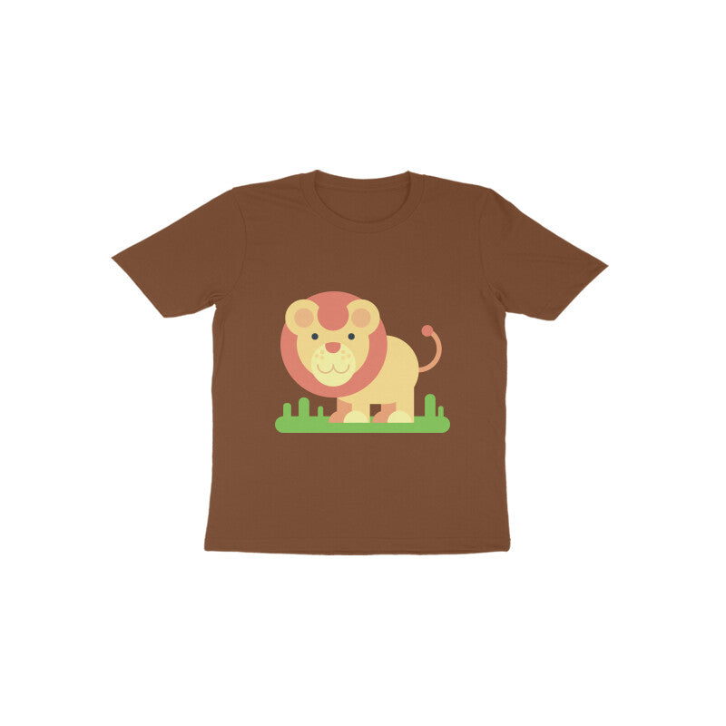 Toddler Half Sleeve Round Neck Tshirt – Cute Lion puraidoprints