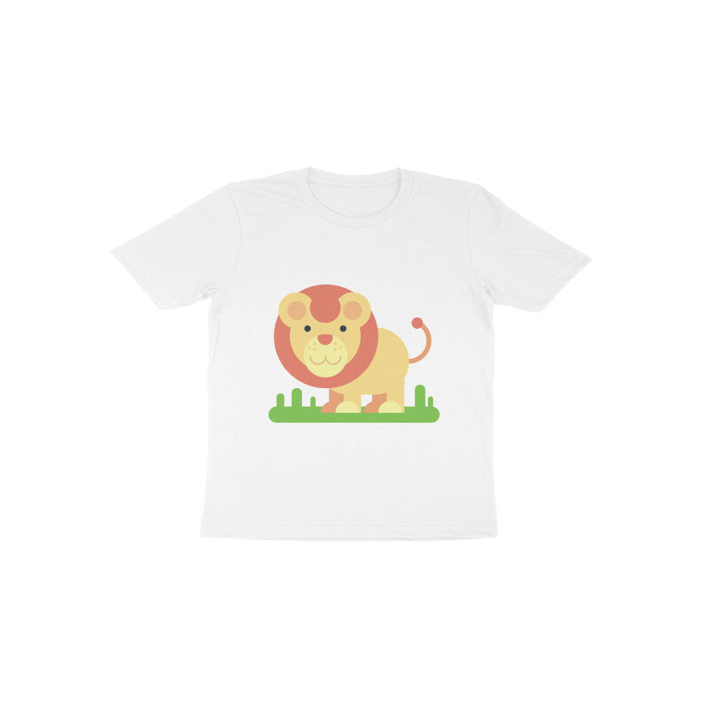 Toddler Half Sleeve Round Neck Tshirt – Cute Lion puraidoprints