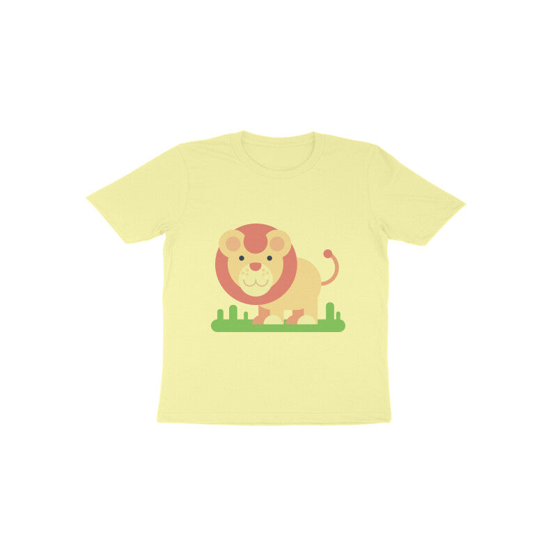 Toddler Half Sleeve Round Neck Tshirt – Cute Lion puraidoprints