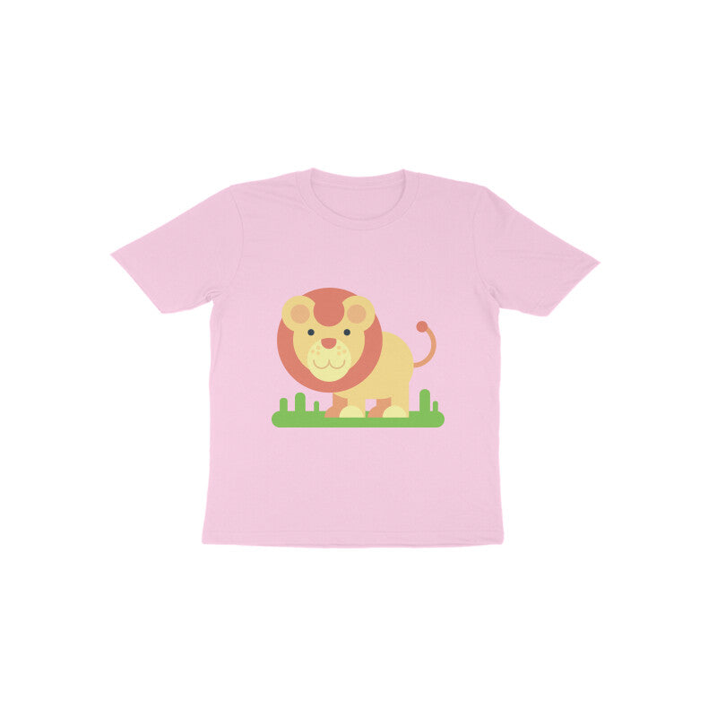 Toddler Half Sleeve Round Neck Tshirt – Cute Lion puraidoprints