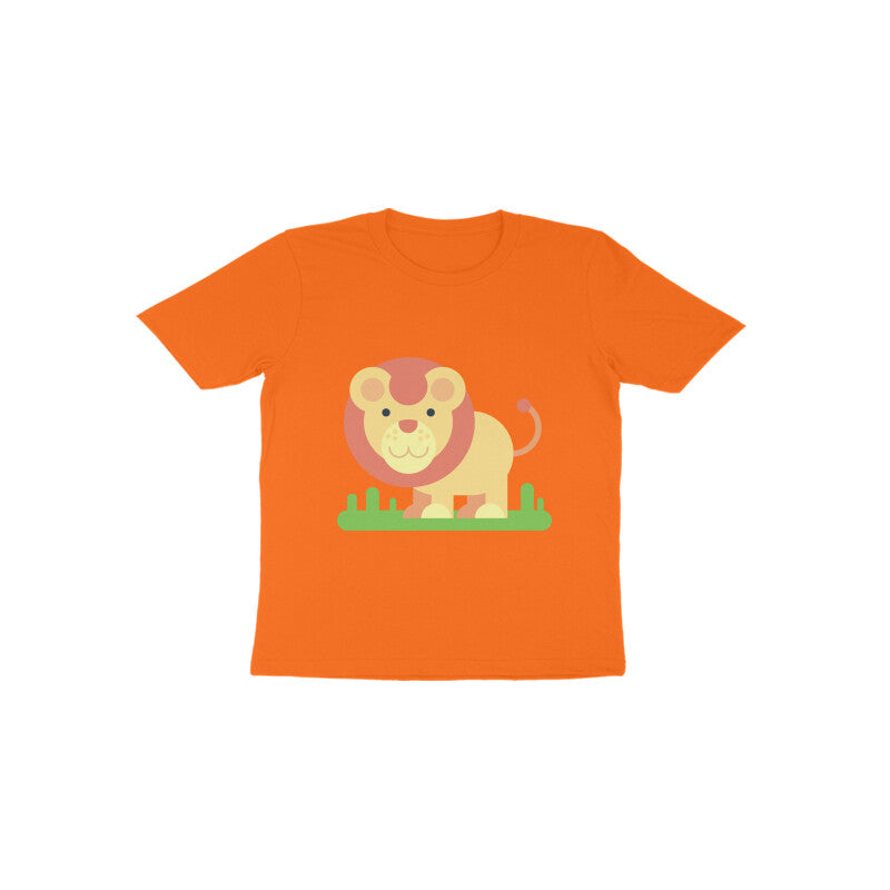 Toddler Half Sleeve Round Neck Tshirt – Cute Lion puraidoprints