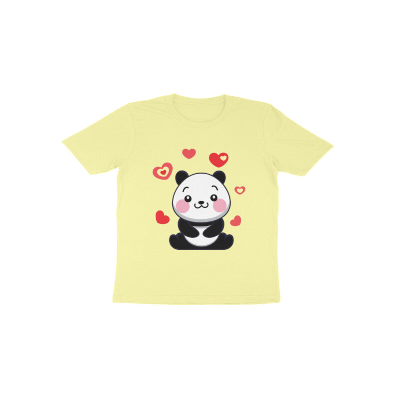 Toddler Half Sleeve Round Neck Tshirt – Cute Lovable Panda puraidoprints