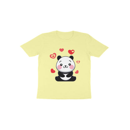 Toddler Half Sleeve Round Neck Tshirt – Cute Lovable Panda puraidoprints