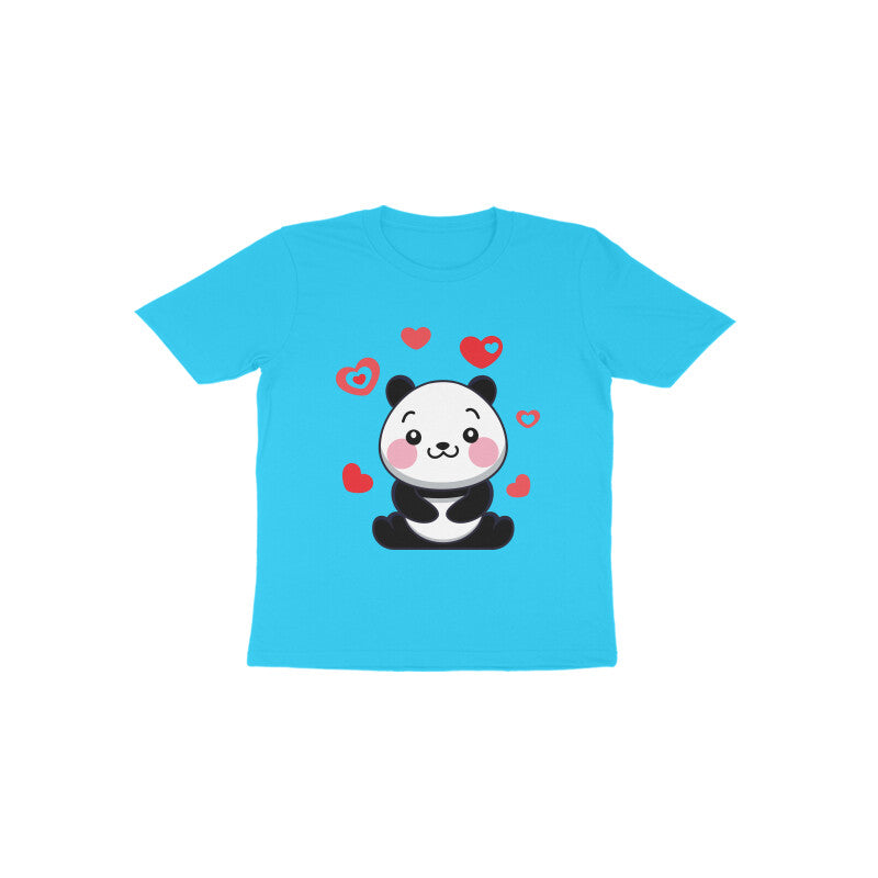 Toddler Half Sleeve Round Neck Tshirt – Cute Lovable Panda puraidoprints