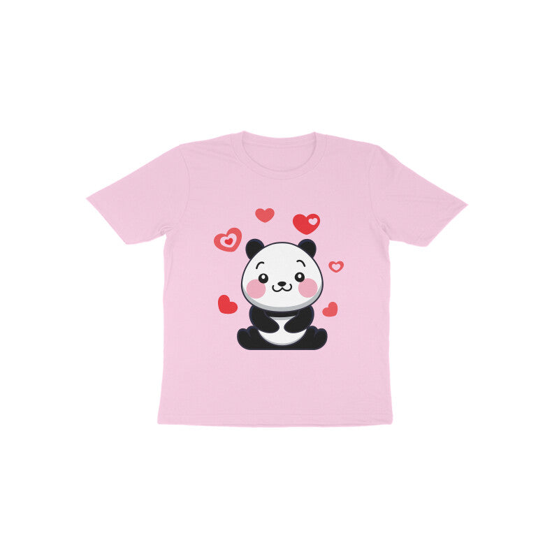 Toddler Half Sleeve Round Neck Tshirt – Cute Lovable Panda puraidoprints