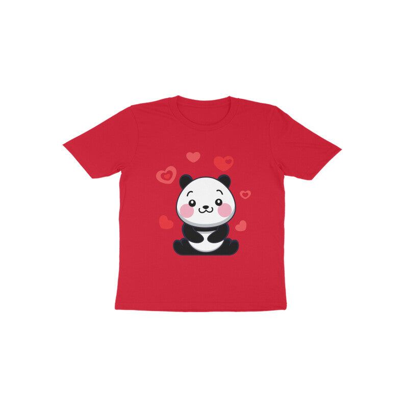 Toddler Half Sleeve Round Neck Tshirt – Cute Lovable Panda puraidoprints
