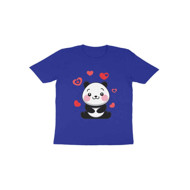Toddler Half Sleeve Round Neck Tshirt – Cute Lovable Panda puraidoprints