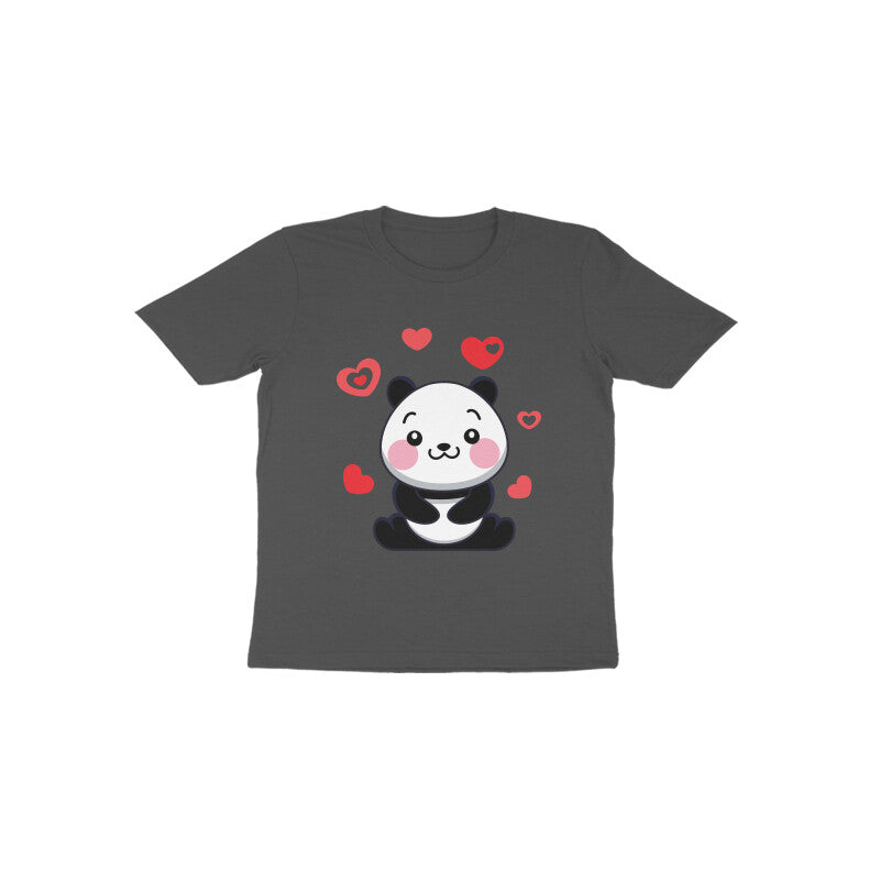 Toddler Half Sleeve Round Neck Tshirt – Cute Lovable Panda puraidoprints