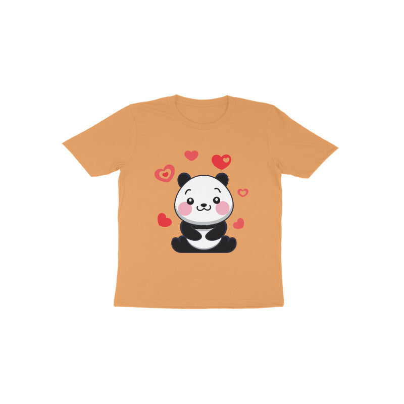 Toddler Half Sleeve Round Neck Tshirt – Cute Lovable Panda puraidoprints
