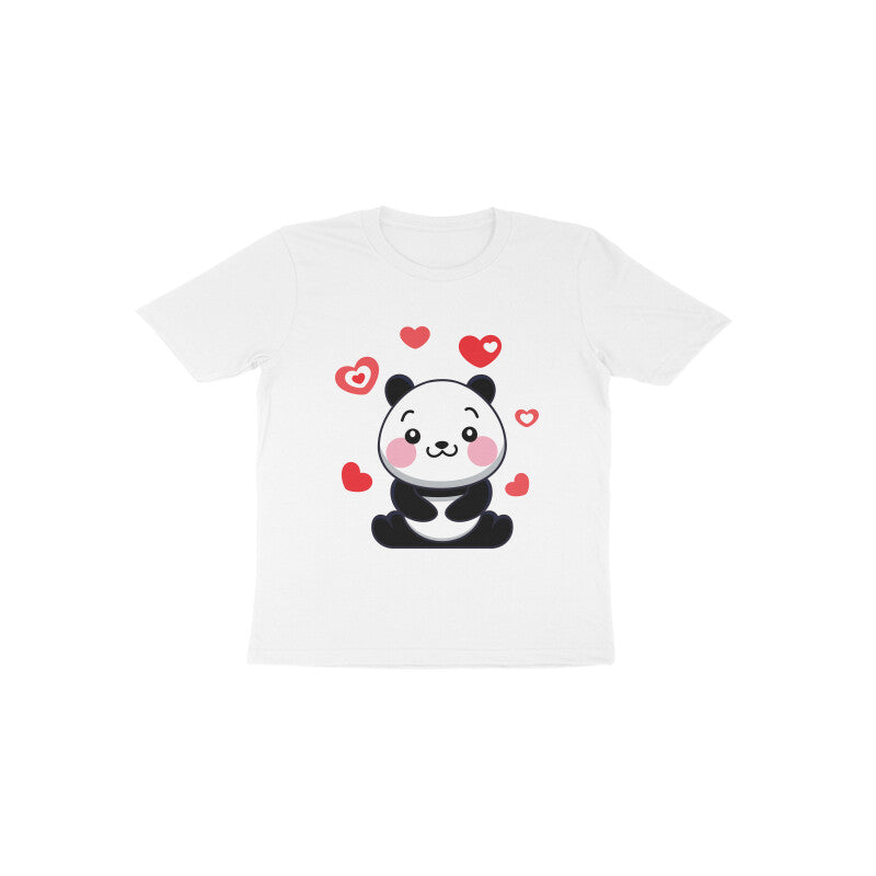 Toddler Half Sleeve Round Neck Tshirt – Cute Lovable Panda puraidoprints