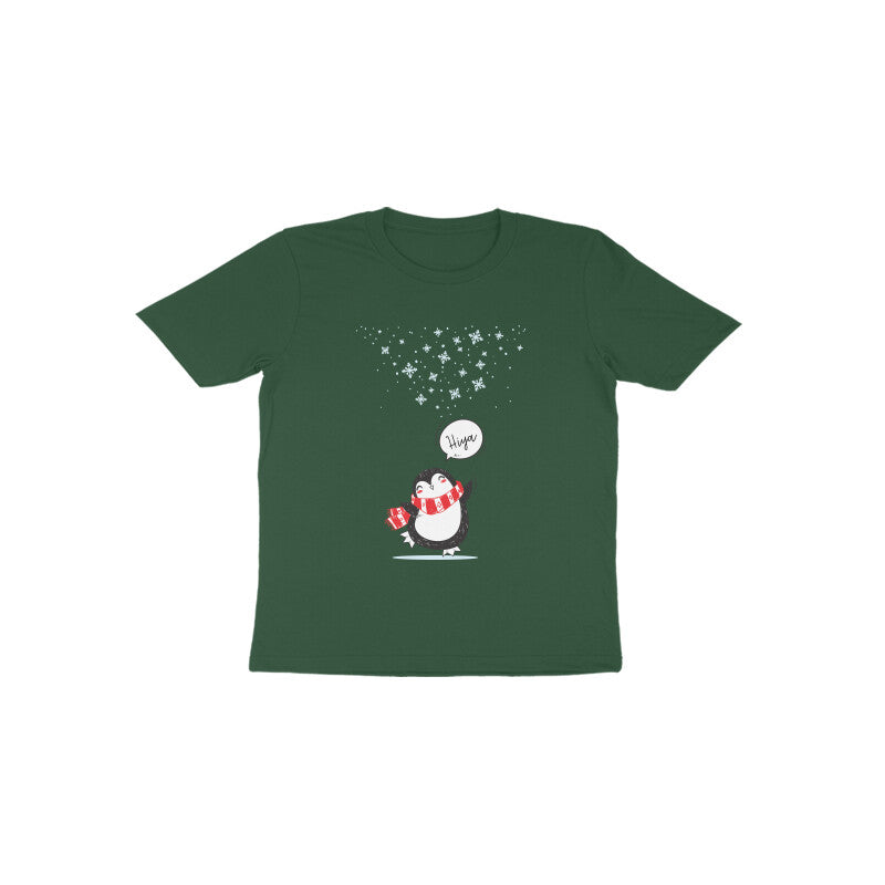 Toddler Half Sleeve Round Neck Tshirt – Cute Penguin puraidoprints