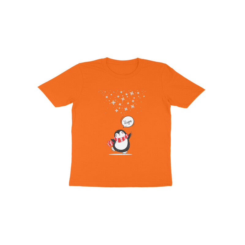 Toddler Half Sleeve Round Neck Tshirt – Cute Penguin puraidoprints