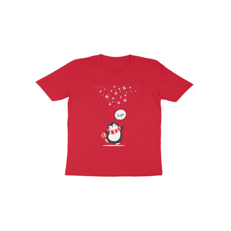 Toddler Half Sleeve Round Neck Tshirt – Cute Penguin puraidoprints