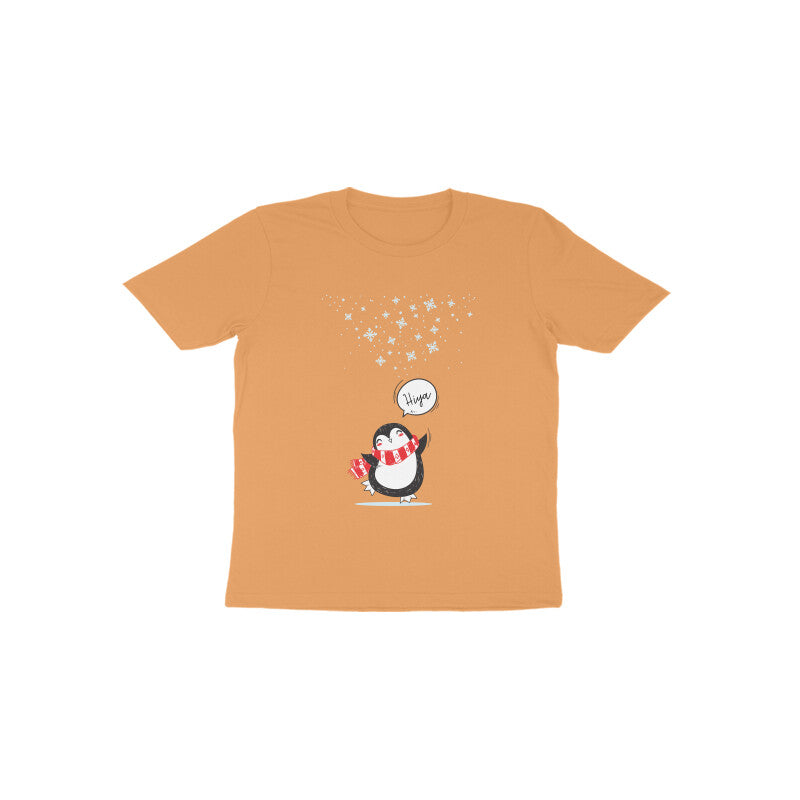 Toddler Half Sleeve Round Neck Tshirt – Cute Penguin puraidoprints