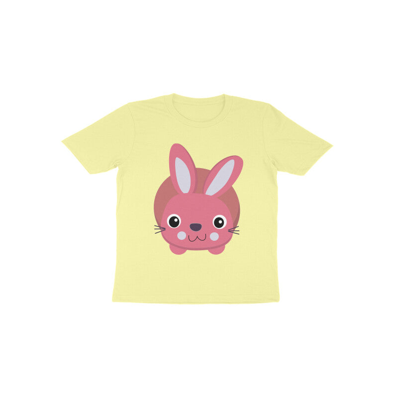 Toddler Half Sleeve Round Neck Tshirt – Cute Small Bunny puraidoprints