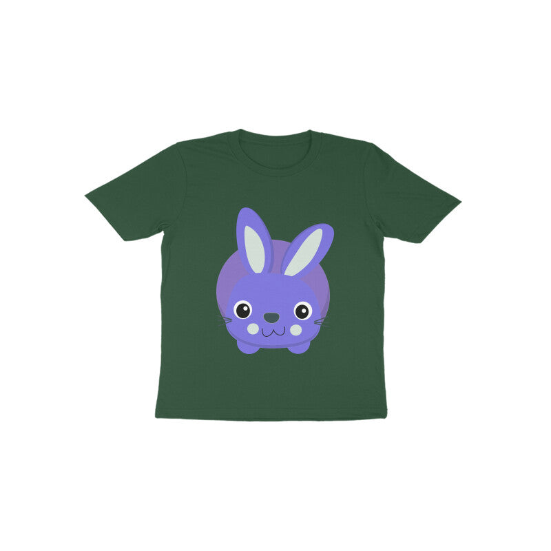 Toddler Half Sleeve Round Neck Tshirt – Cute Small Bunny puraidoprints