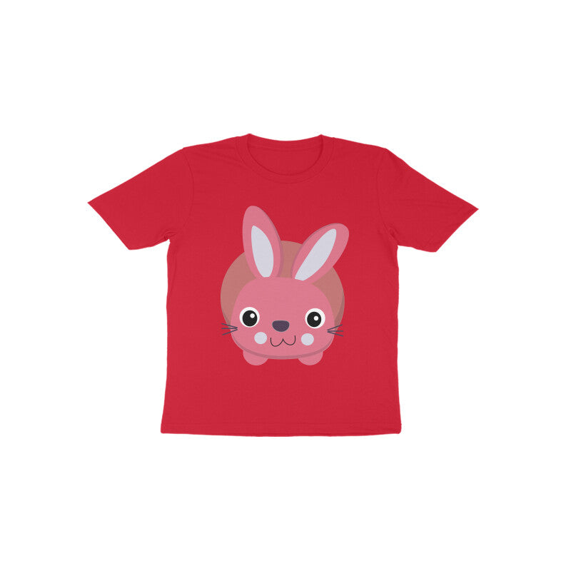Toddler Half Sleeve Round Neck Tshirt – Cute Small Bunny puraidoprints
