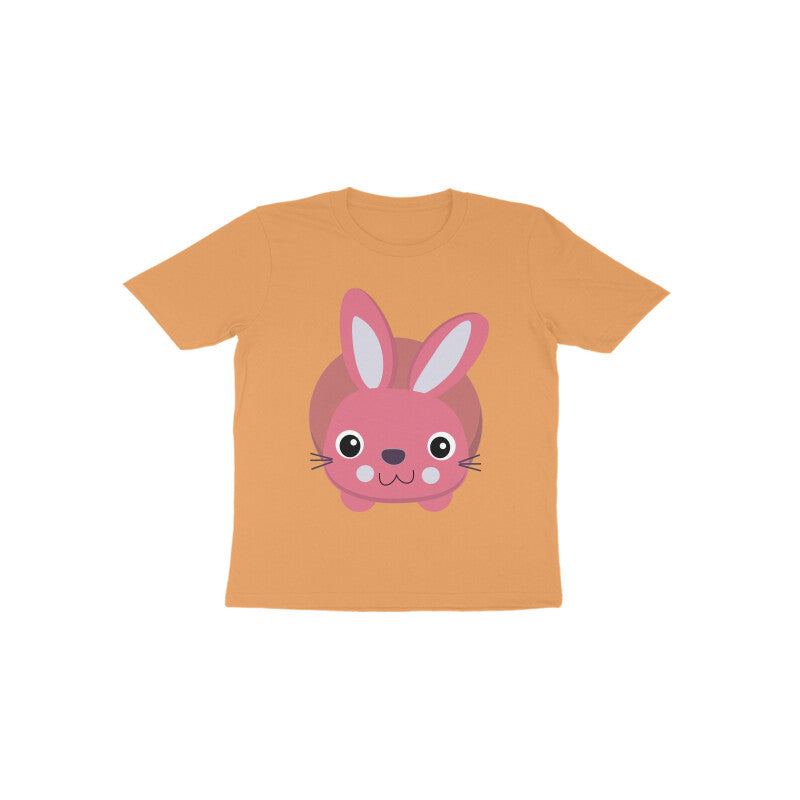 Toddler Half Sleeve Round Neck Tshirt – Cute Small Bunny puraidoprints