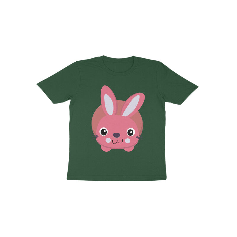 Toddler Half Sleeve Round Neck Tshirt – Cute Small Bunny puraidoprints