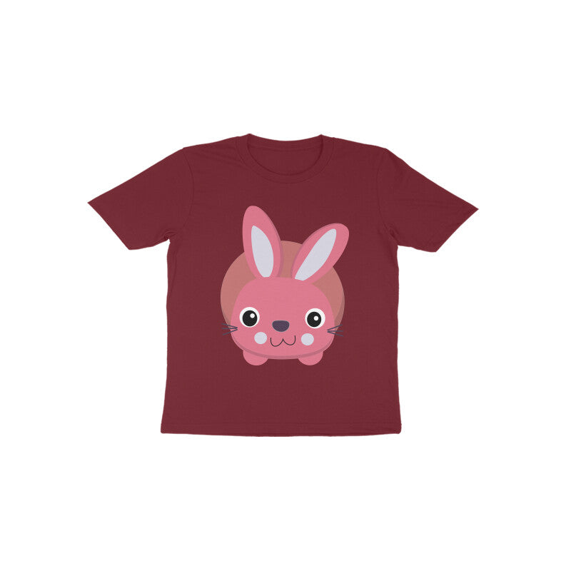Toddler Half Sleeve Round Neck Tshirt – Cute Small Bunny puraidoprints