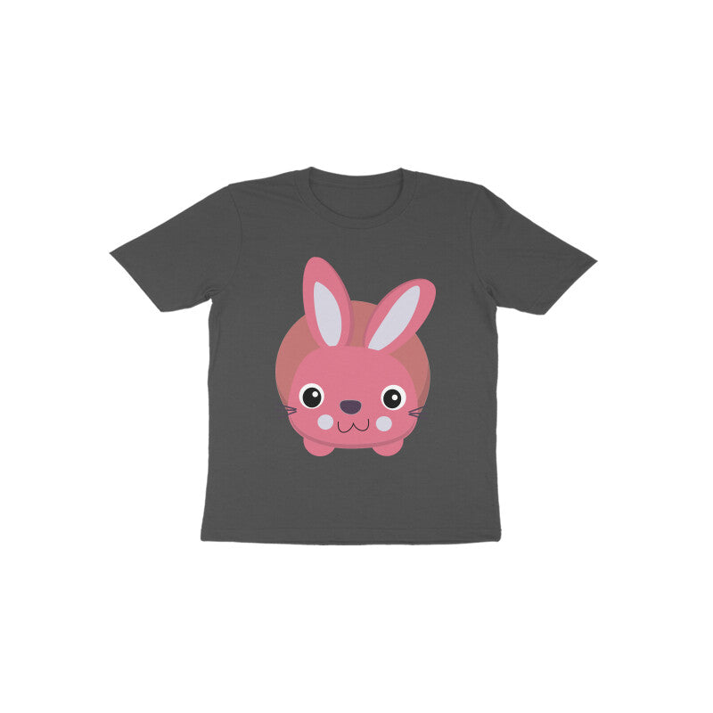 Toddler Half Sleeve Round Neck Tshirt – Cute Small Bunny puraidoprints