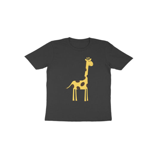 Toddler Half Sleeve Round Neck Tshirt – Cute Tall Giraffe puraidoprints
