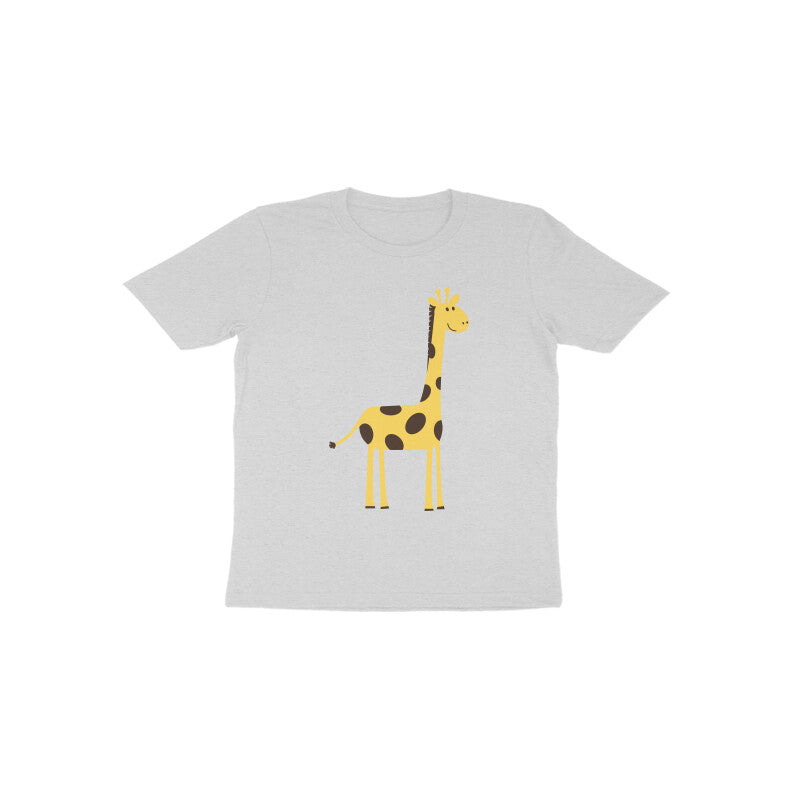 Toddler Half Sleeve Round Neck Tshirt – Cute Tall Giraffe puraidoprints
