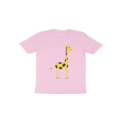Toddler Half Sleeve Round Neck Tshirt – Cute Tall Giraffe puraidoprints