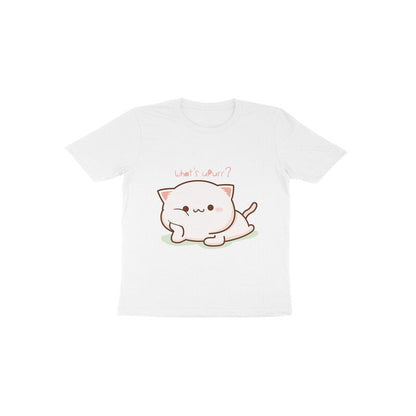 Toddler Half Sleeve Round Neck Tshirt – Cute What’s up- Cat puraidoprints