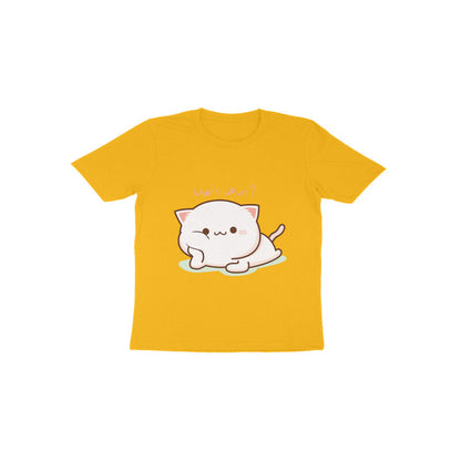 Toddler Half Sleeve Round Neck Tshirt – Cute What’s up- Cat puraidoprints