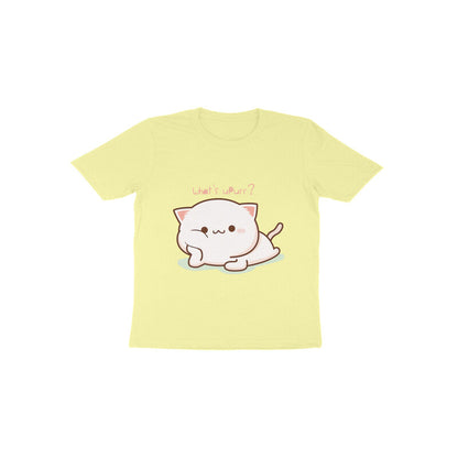 Toddler Half Sleeve Round Neck Tshirt – Cute What’s up- Cat puraidoprints