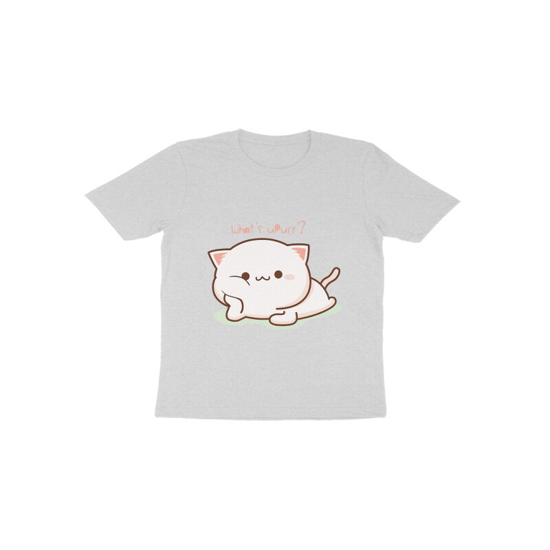 Toddler Half Sleeve Round Neck Tshirt – Cute What’s up- Cat puraidoprints
