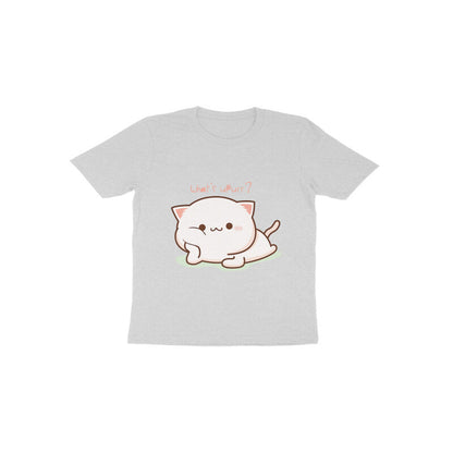 Toddler Half Sleeve Round Neck Tshirt – Cute What’s up- Cat puraidoprints