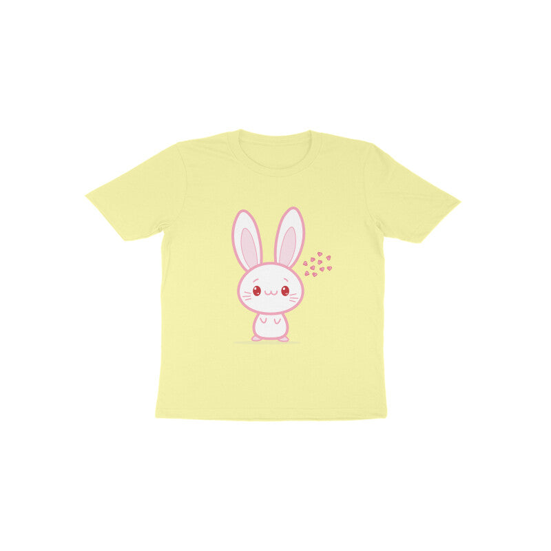 Toddler' Half Sleeve Round Neck Tshirt – Cute bunny puraidoprints