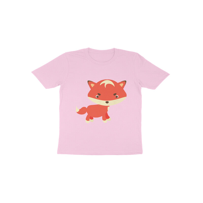 Toddler Half Sleeve Round Neck Tshirt – Cute fox puraidoprints