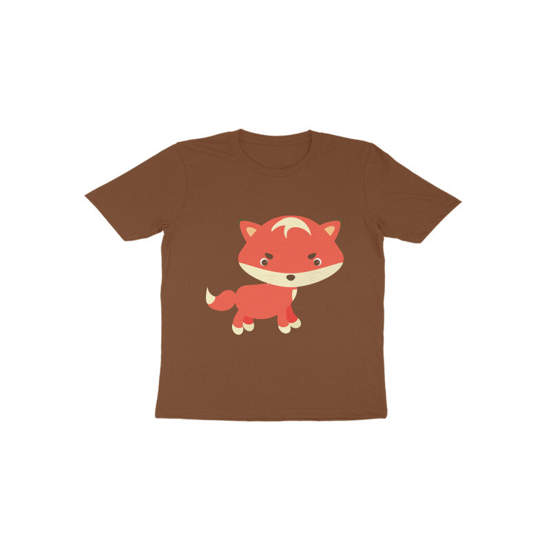 Toddler Half Sleeve Round Neck Tshirt – Cute fox puraidoprints