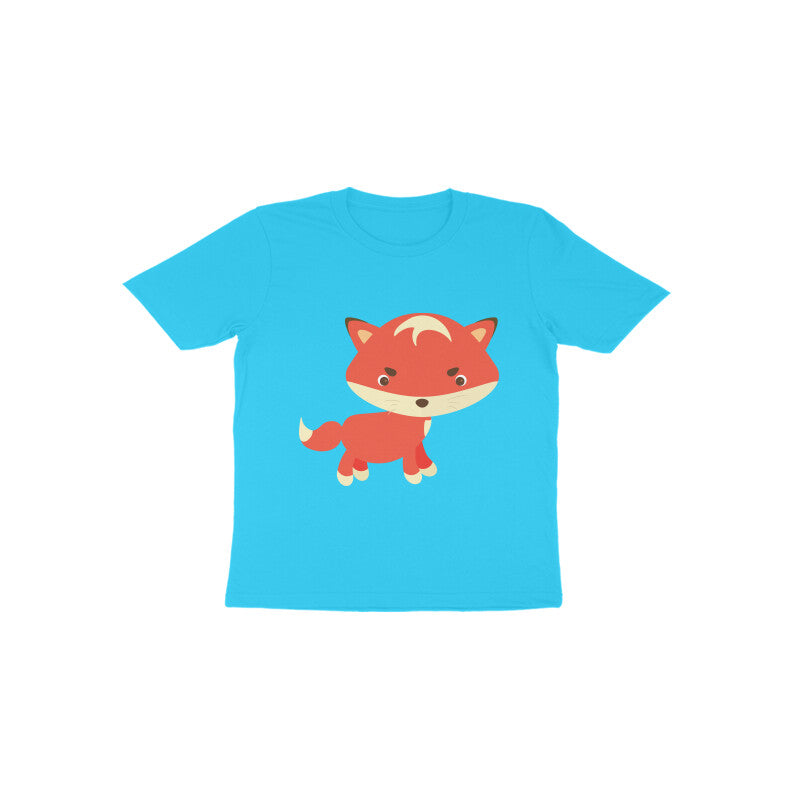 Toddler Half Sleeve Round Neck Tshirt – Cute fox puraidoprints