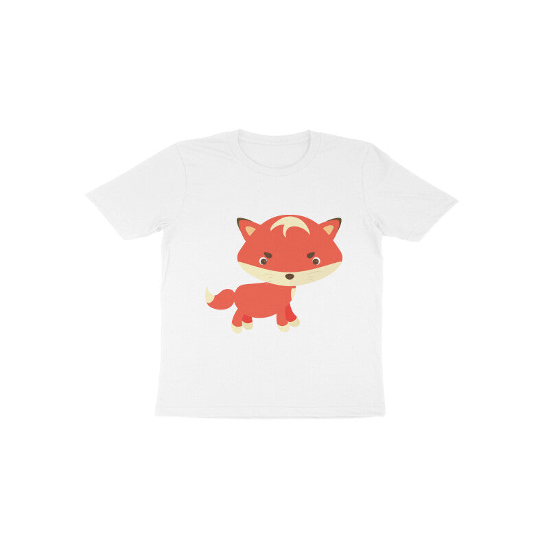 Toddler Half Sleeve Round Neck Tshirt – Cute fox puraidoprints