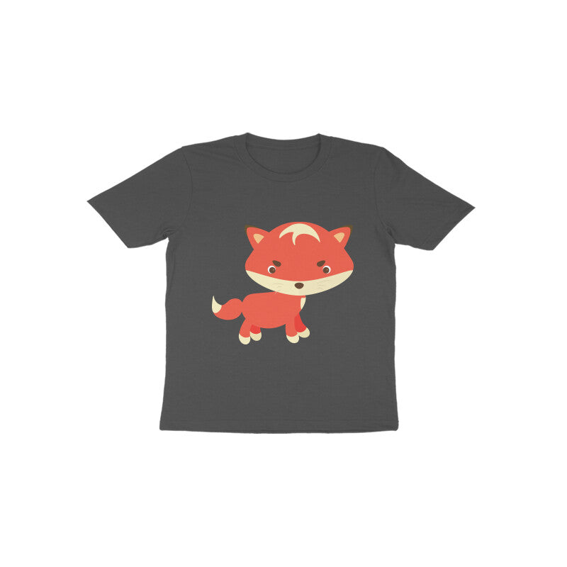 Toddler Half Sleeve Round Neck Tshirt – Cute fox puraidoprints
