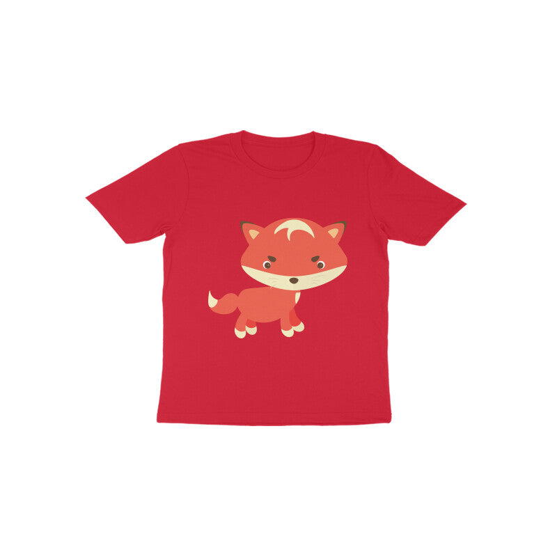 Toddler Half Sleeve Round Neck Tshirt – Cute fox puraidoprints