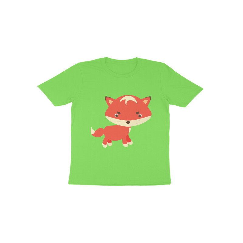 Toddler Half Sleeve Round Neck Tshirt – Cute fox puraidoprints