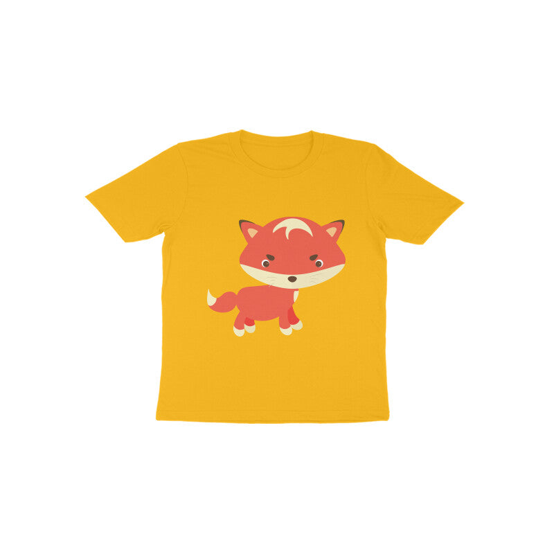 Toddler Half Sleeve Round Neck Tshirt – Cute fox puraidoprints