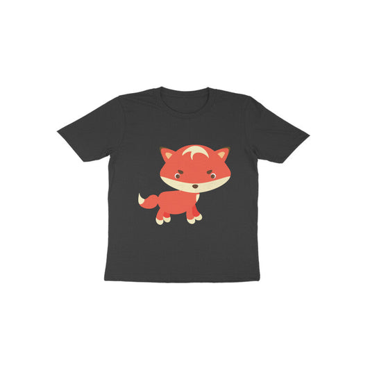 Toddler Half Sleeve Round Neck Tshirt – Cute fox puraidoprints