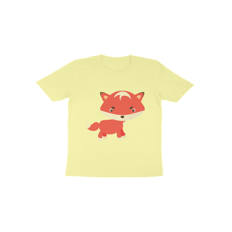 Toddler Half Sleeve Round Neck Tshirt – Cute fox puraidoprints