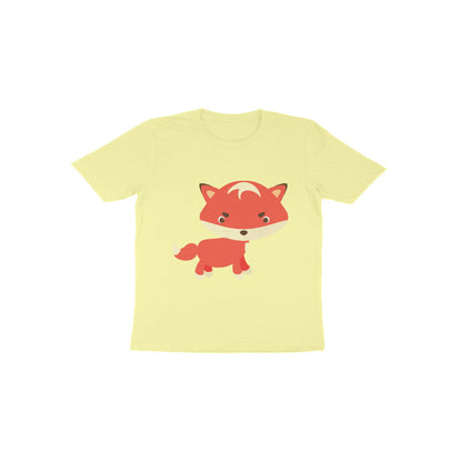 Toddler Half Sleeve Round Neck Tshirt – Cute fox puraidoprints