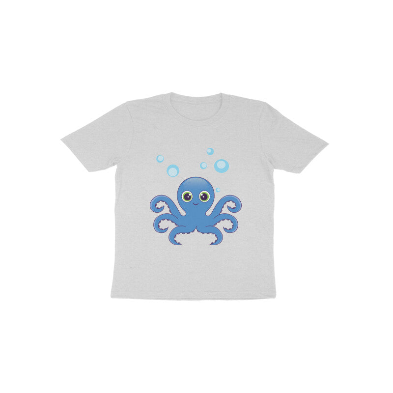 Toddler Half Sleeve Round Neck Tshirt – Cute octopus puraidoprints