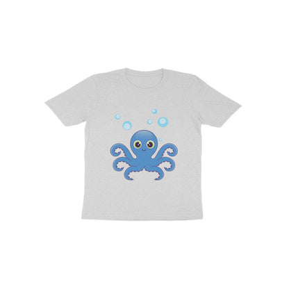 Toddler Half Sleeve Round Neck Tshirt – Cute octopus puraidoprints